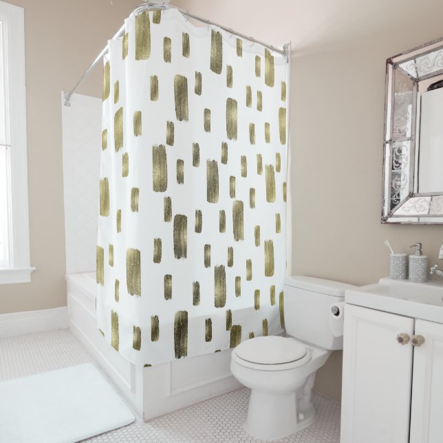 Modern Paint Brush Gold Copper Bronze Sparkle (In Situ)