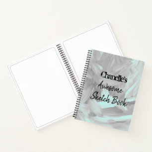 Modern Paint Brush Strokes Personalized Notebook