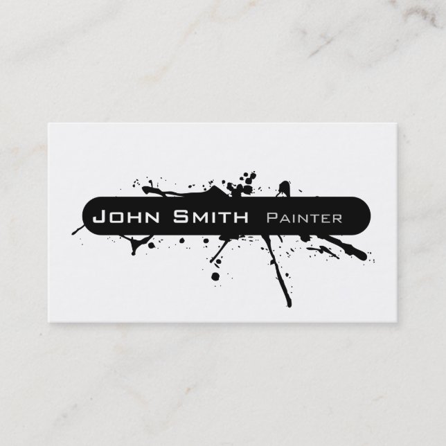 Modern Paint Graphic Design No. 1 Business Card (Front)