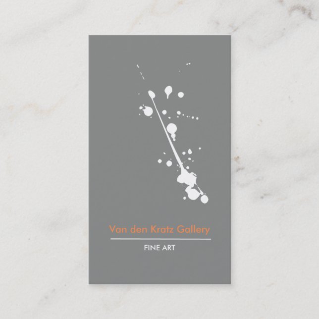 Modern Paint Painting Splatter Business Card (Front)
