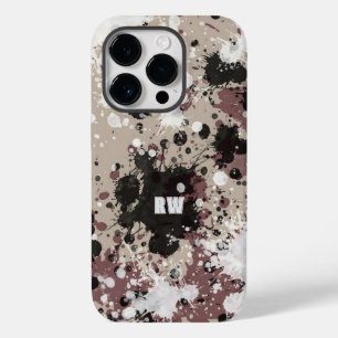Modern paint splatter personalized  Case-Mate iPhone 14 pro case