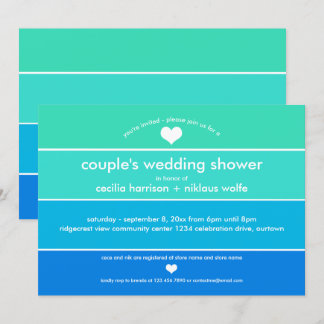 Modern Paint Swatch Wedding Shower Invitation