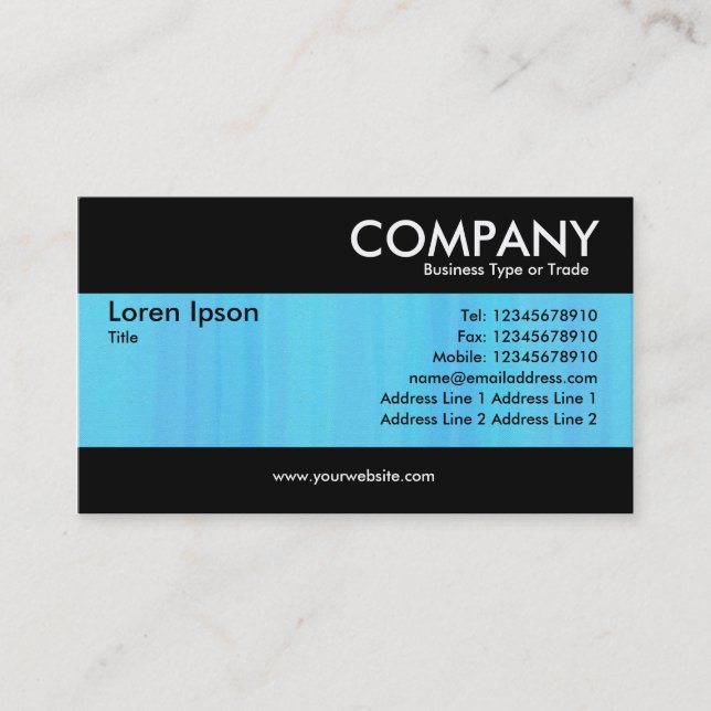 Modern - Painted Blue Business Card (Front)