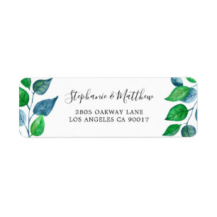 Modern Painted Greenery Leaf Watercolor Foliage