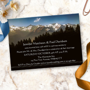 Modern Painted Mountains After Wedding Invitation