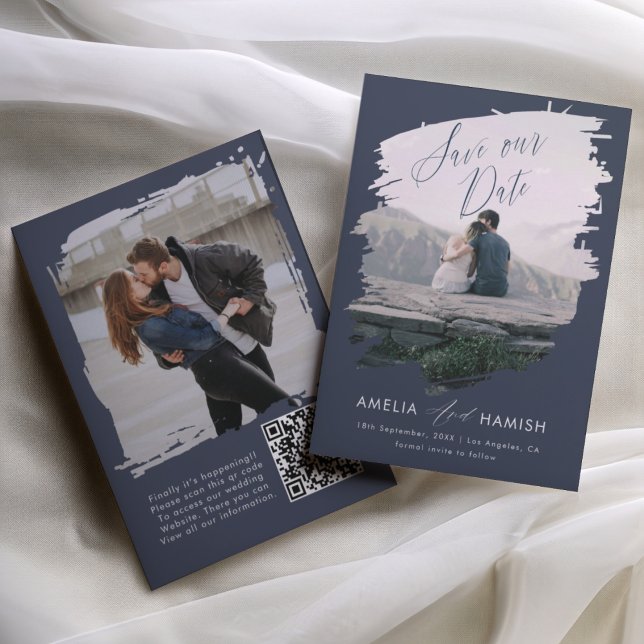 Modern Painted Photo Save the Date Wedding (Creator Uploaded)