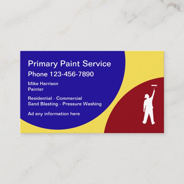 Modern Painter Business Card Design (Front)