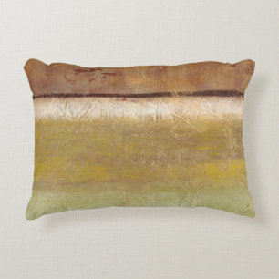 Modern Painting in Earth Tones by Norman Wyatt Decorative Pillow