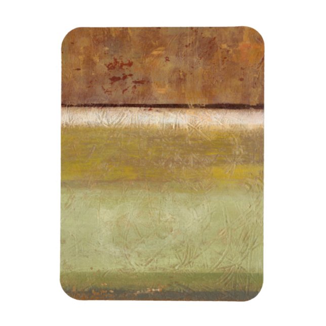 Modern Painting in Earth Tones by Norman Wyatt Magnet (Vertical)
