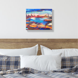 Modern painting , sea sanset canvas print
