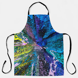 Modern painting wall art decor. Abstract drawing b Apron