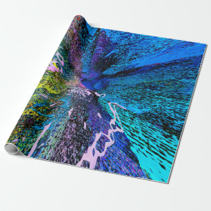 Modern painting wall art decor. Abstract drawing b Wrapping Paper