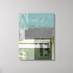 Modern Painting with Assorted Letters Canvas Print