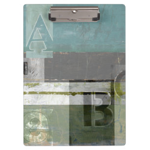 Modern Painting with Assorted Letters Clipboard