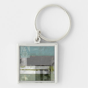 Modern Painting with Assorted Letters Keychain