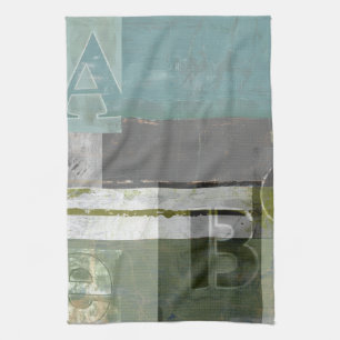 Modern Painting with Assorted Letters Kitchen Towel