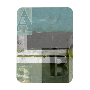 Modern Painting with Assorted Letters Magnet