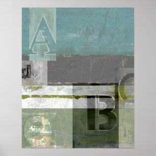 Modern Painting with Assorted Letters Poster