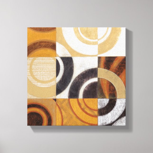 Modern Painting with Circular Patterns Canvas Print (Front)