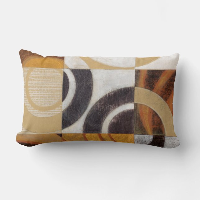 Modern Painting with Circular Patterns Lumbar Pillow (Front)