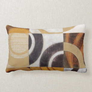 Modern Painting with Circular Patterns Lumbar Pillow