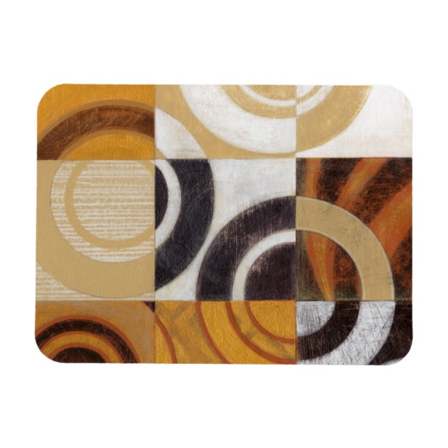 Modern Painting with Circular Patterns Magnet (Horizontal)