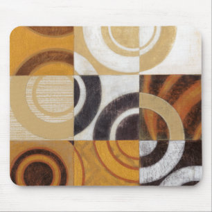 Modern Painting with Circular Patterns Mouse Pad
