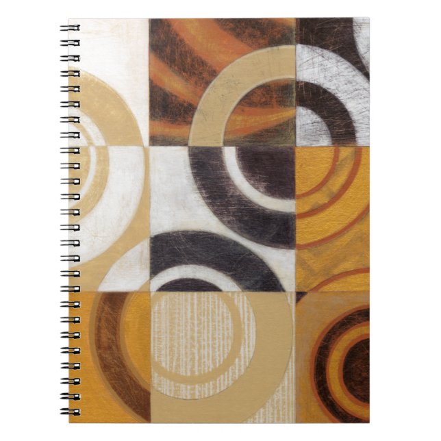 Modern Painting with Circular Patterns Notebook (Front)