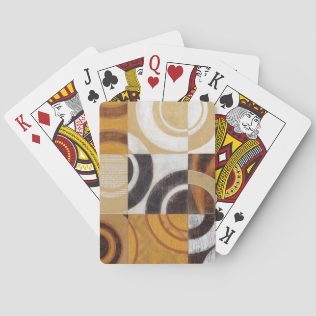 Modern Painting with Circular Patterns Playing Cards (Back)