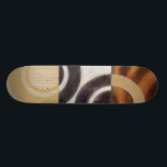 Modern Painting with Circular Patterns Skateboard<br><div class="desc">Painted by Norman Wyatt,  Jr. this modern painting features multicolored circular patterns in nine squares. Good for a wall that needs art as well as someone who wants to practice their dart throwing!</div>