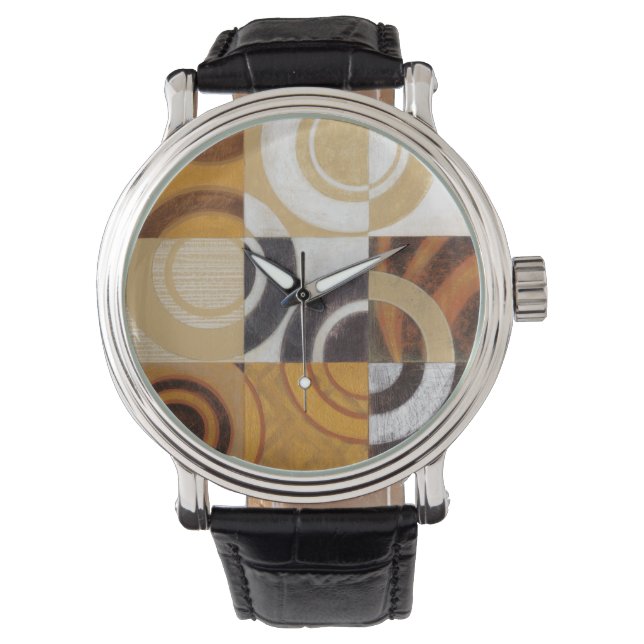 Modern Painting with Circular Patterns Watch (Front)