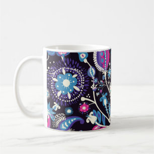 Modern paisley: traditional oriental pattern. coffee mug