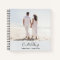 Modern Pale Blue Photo Wedding Guest Book