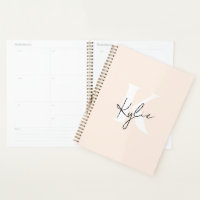 Modern Pale Peach Personalized Monogram Name - 