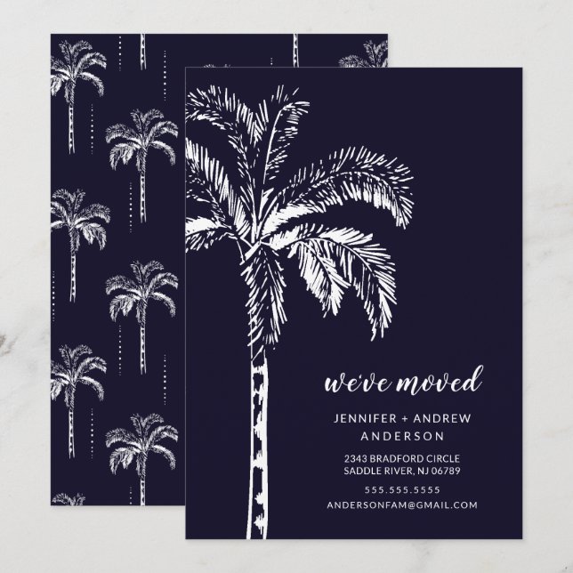 Modern Palm Tree Moving Announcement (Front/Back)