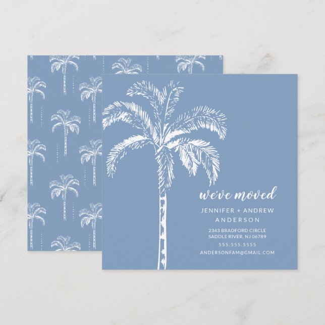 Modern Palm Tree Moving Announcement (Front/Back)