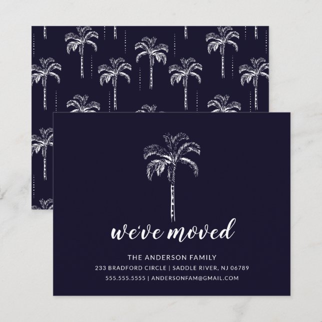 Modern Palm Tree Moving Announcement (Front/Back)