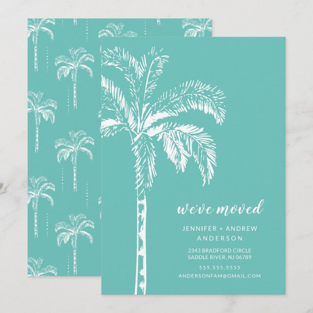 Modern Palm Tree Moving Announcement (Front/Back)
