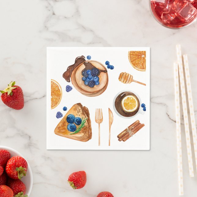 Modern Pancakes Kitchen Beauty Breakfast Napkin (Insitu)