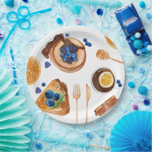 Modern Pancakes Kitchen Beauty Breakfast Paper Plate