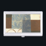 Modern Panel Painting Business Card Holder<br><div class="desc">A Norman Wyatt original,  this work is a modern panel painting with a number of different colours. Brown blends with grey,  cream and yellow in this piece. There are even a few circles in the bottom left corner of the work. Get your hands on this print today!</div>