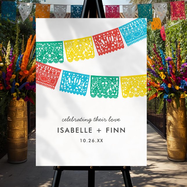 Modern Papel Picado Wedding Sign (Creator Uploaded)