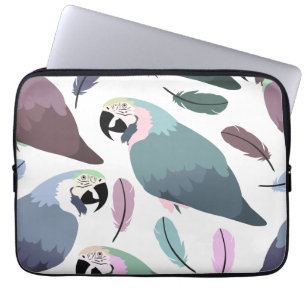 Modern Parrots Tropical Pattern Laptop Sleeve