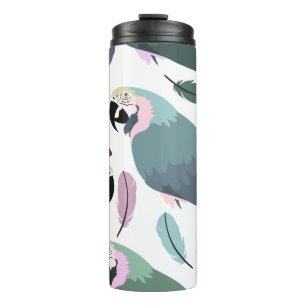 Modern Parrots Tropical Pattern  Thermal Tumbler