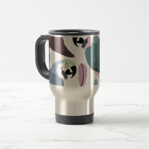 Modern Parrots Tropical Pattern Travel Mug