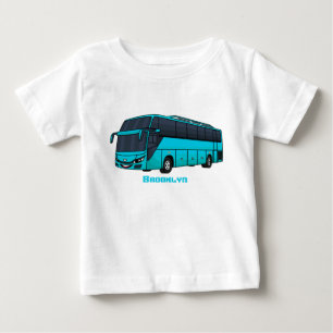 Modern passenger bus cartoon illustration baby T-Shirt
