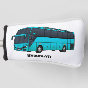Modern passenger bus cartoon illustration  golf head cover