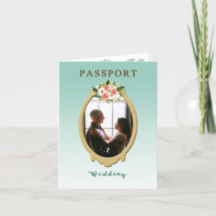 Modern Passport Wedding Invitation
