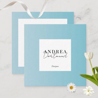 Modern pastel Abstract blue Pattern  Square Business Card
