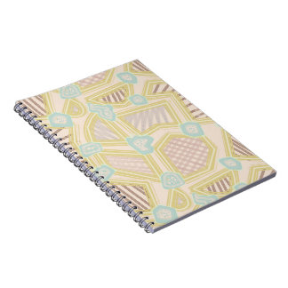 Modern Pastel Abstract Geometric Pattern Spiral No Notebook